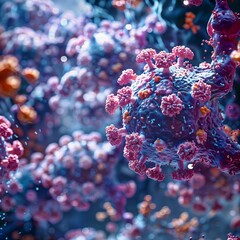 Immune Defense: Hyperrealistic Antibody Binding to Pathogen