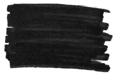 Black marker paint texture. Stroke isolated on transparent background