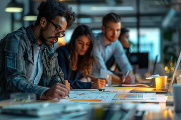 Fototapeta premium Implementing Business Analytics Workflow Process Automation with Flowcharts: A Project and Research Exploration by a Team of Business Professionals