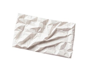 Obraz premium Isolated crumpled paper. white background for text.