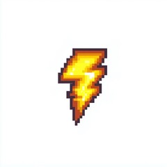 Fototapeta premium Animated Lightning Bolt Pixel Art Icon