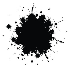 Fototapeta premium a grunge effect ink splat, color splash, black color illustration 