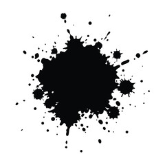 Fototapeta premium a grunge effect ink splat, color splash, black color illustration 