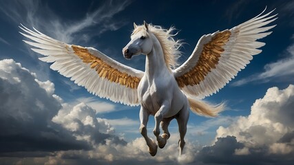 Göttlicher Bote: Der geflügelte Pegasus im Licht der Sonne