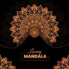 Luxury and elegant ornamental mandala design template, gold color mandala design template, decorative mandala design template.  