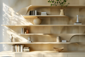 Biomorphic shelving solutions for stylish home and office decor