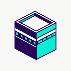 Kaaba or Ka'bah isometric vector icon illustration (11)