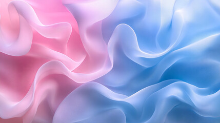 Obraz premium A photo of pastel pink and blue abstract shapes with a soft gradient style and copy space