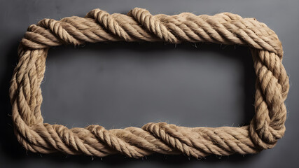 Frame made of rope, text space. Generative AI