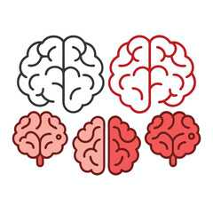 Brain Icon Vector illustration 