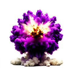 Fototapeta premium Cloud Explosion isolated on transparent background - Generative AI 