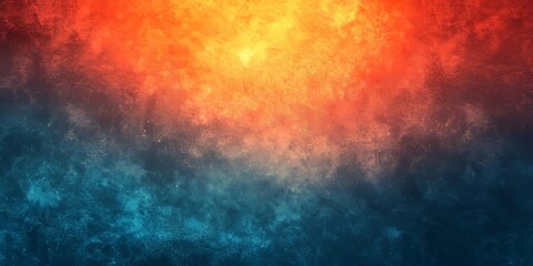 Grainy gradient background teal orange red blue retro noise texture summer banner poster backdrop design, Generative AI