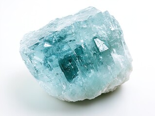 Aquamarine crystal with clear blue color