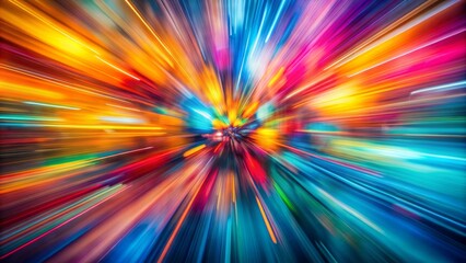 Fototapeta premium Abstract Light Trails in Motion, Speed , Zoom , Blur , Abstract , Lights , Design