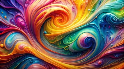 Obraz premium Abstract Swirls of Color A Digital Painting of Fluid Motion, digital art, abstract painting, fluid dynamics, colors, abstract background