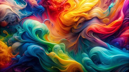 Chromatic Symphony A Digital Abstract of Swirling Colors, Digital Art, Abstract Painting, Colorful Swirls , Abstract Background , Fluid Art