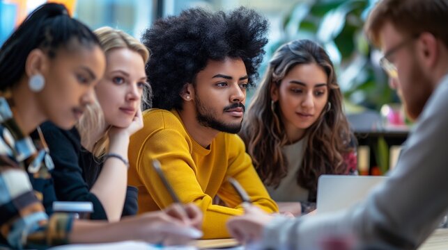 A group of writers collaborating on a blog post or article