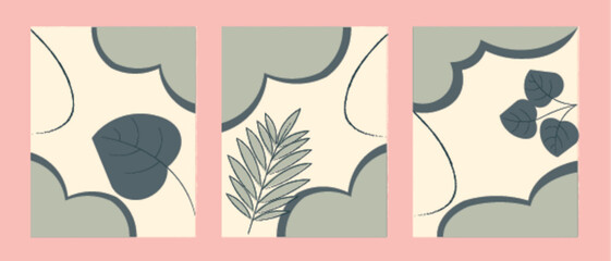 Set of multicolored backgrounds with radial blur effect, Cover design template with rainbow colors, Posters in modern style.