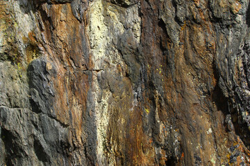 Texture of old stone close-up, gray stone