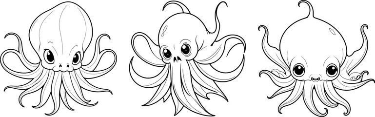 fish hand drawing coloring page and outline vector design