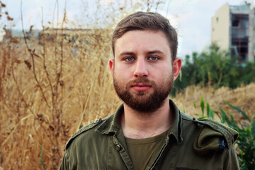 Israeli soldier, photo portrait. Army of Israel, Warrior Face