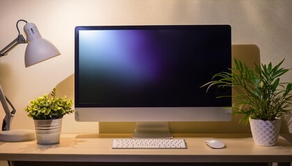 computer setup, monitor keyboard mouse