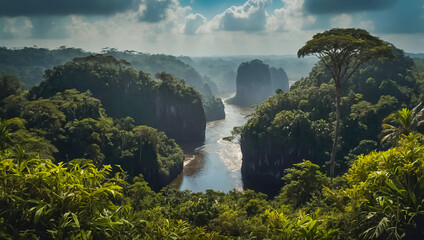 Picturesque Lop National Park Gabon