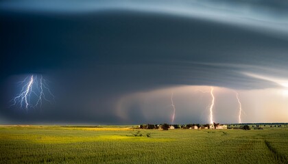 Huge tornado and thunder