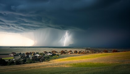 Huge tornado and thunder