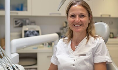 Female Dental Hygienist at the Workplace: Ensuring Oral Health and Hygiene