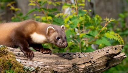 Obraz premium marten sitting on a tree