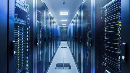 Urban Neighborhood Transformed by Digital Connectivity in Evening Light Overlooking Residential Areas