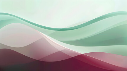 Abstract maroon and mint l shaped background illustration