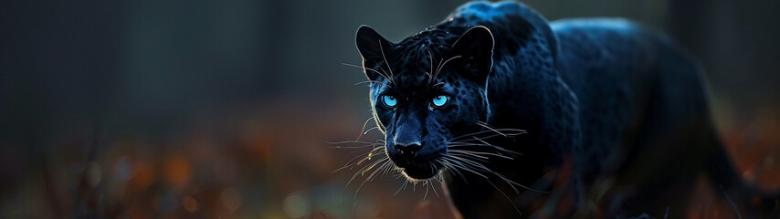 black panther, concept for the preservation of nature, created with generative AI technology