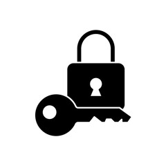 lock and key concept line icon. Simple element illustration. lock and key concept outline symbol design.