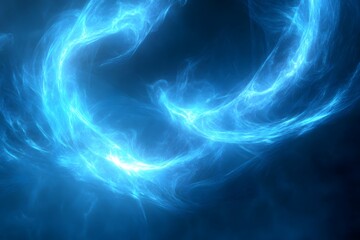 Naklejka premium Blue background with glowing plasma arcs