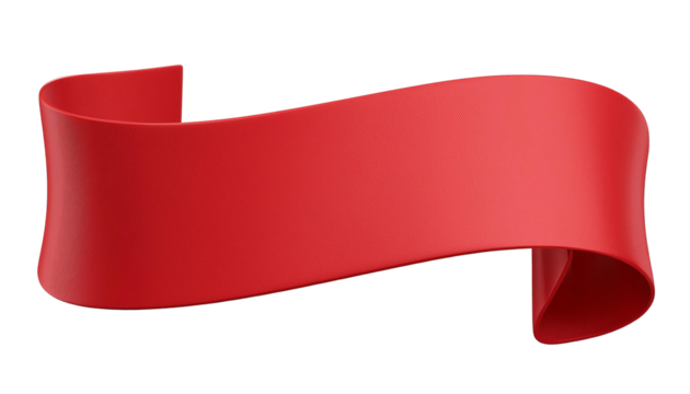 Red ribbon label with space for text - Powered by Adobe