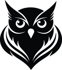 Black Owl Vector Illustration Design