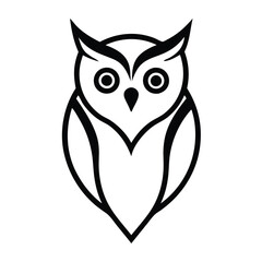 Black Owl Vector Illustration Design