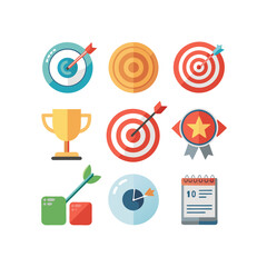 Business or organization management icon set