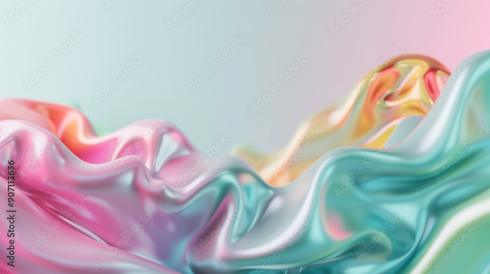 Poster dynamic fluid abstract background with bright gradients and copy space