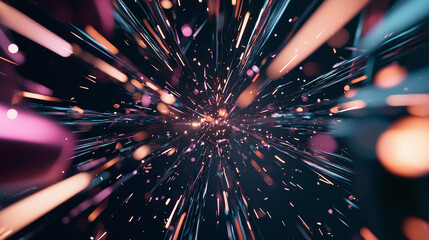 Abstract Quantum Physics Visualization with Particle Acceleration