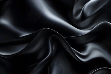 Obraz premium Fluid organic shapes on abstract black background