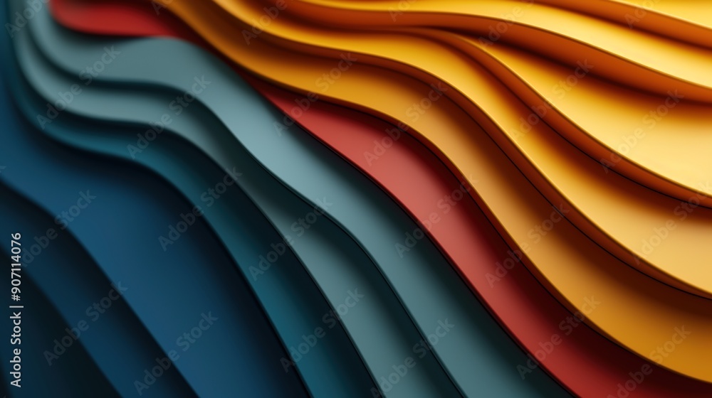Poster dynamic abstract 3d background with layered shapes offering copy space
