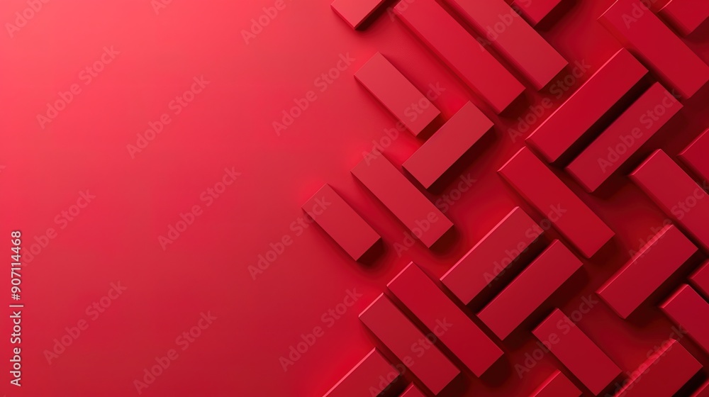 Poster futuristic geometric interlocking shapes abstract background with copy space