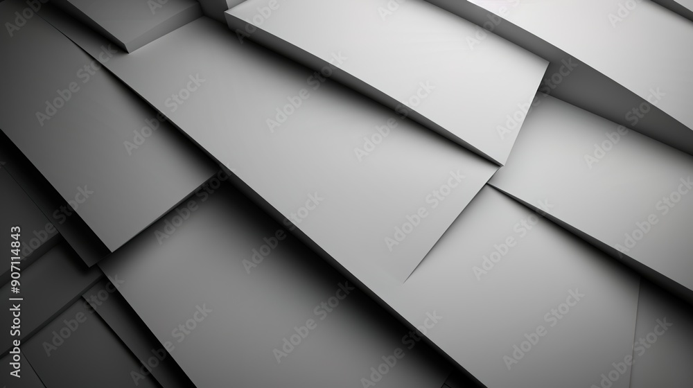 Poster futuristic 3d abstract background with bold lines and dramatic shadows, minimalist design with copy 