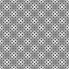 Geometrical seamless square pattern background - abstract monochrome vector graphic design from squares