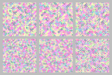 Seamless geometric pattern background design set - abstract vector illustration