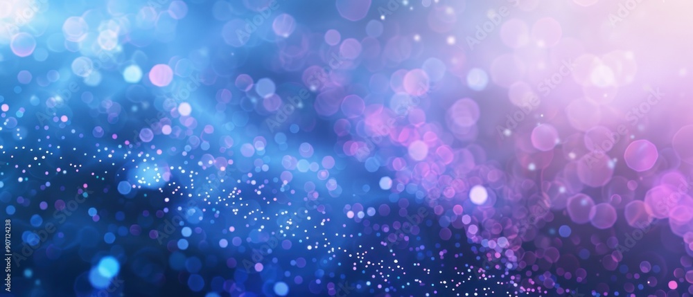 Aufkleber gradient blue and purple transparent blur background with dot particle with bokeh effect