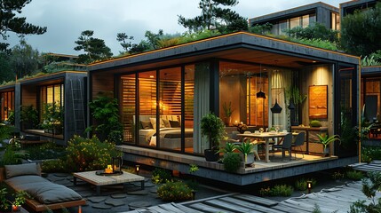 Engineers using 3D technology design modular construction units